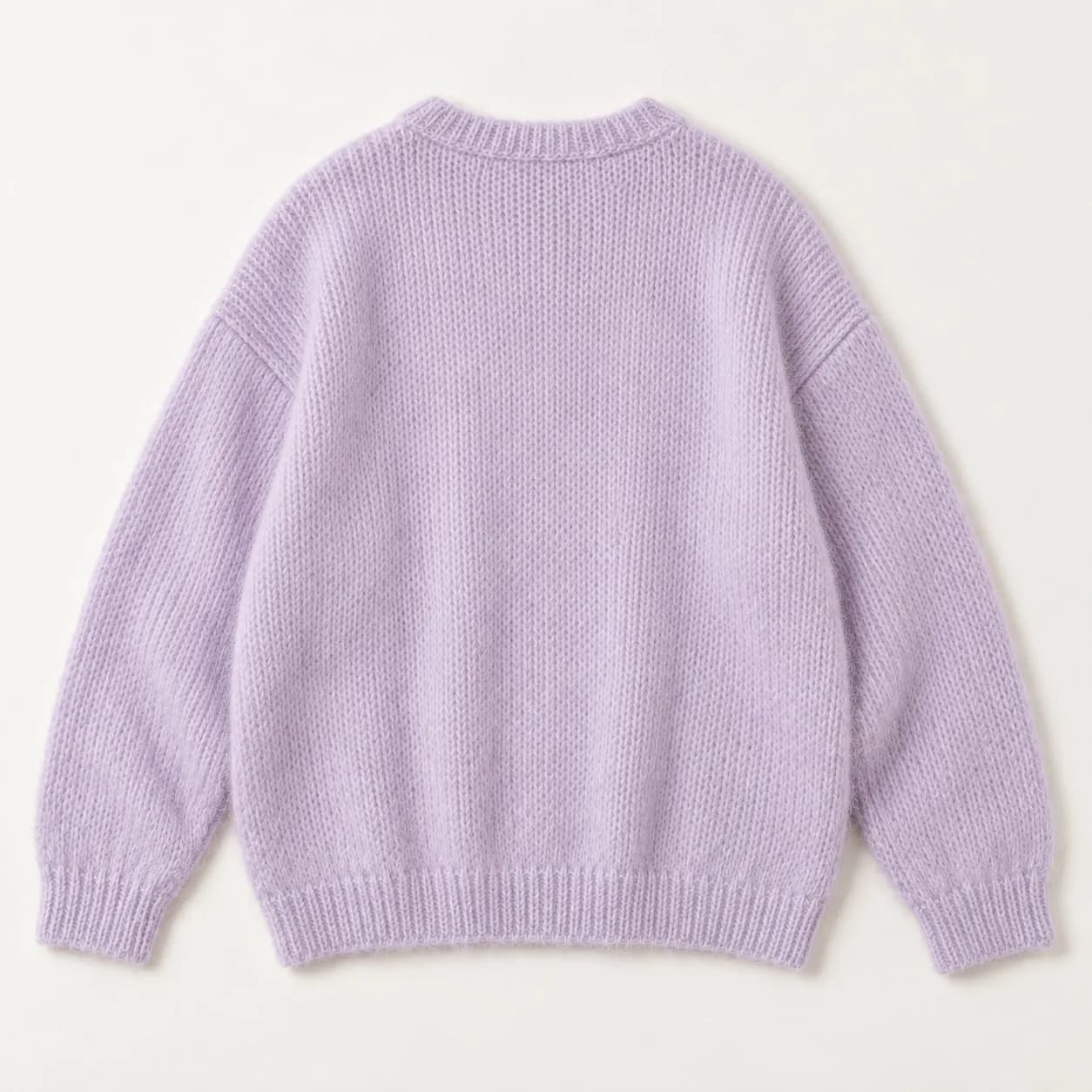 Mens Brushed Mohair-Blend Relaxed Crew - back reference (AI development concept)