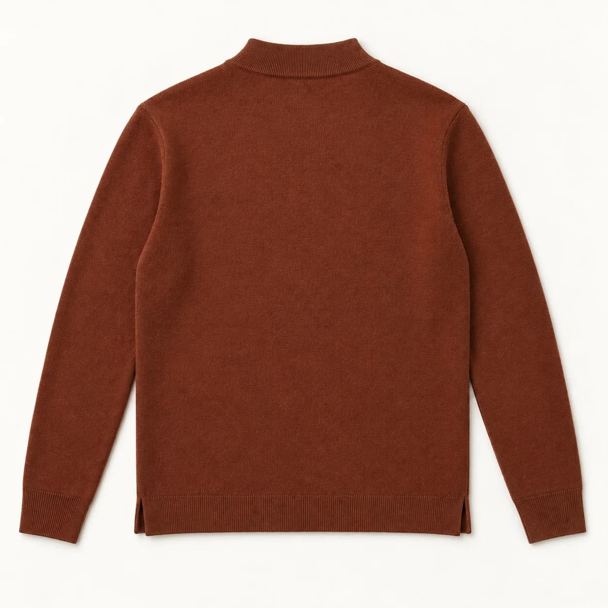 Mens Half-Milano Mock-Neck Sweater - back reference (AI development concept)