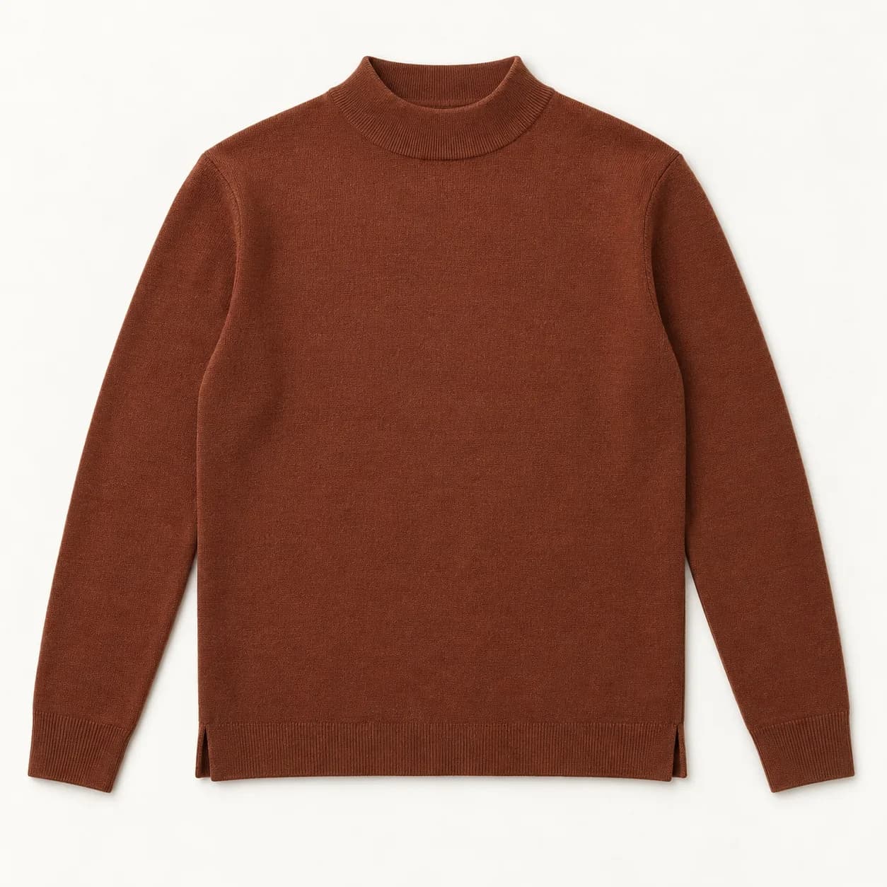 Mens Half-Milano Mock-Neck Sweater - front reference (AI development concept)