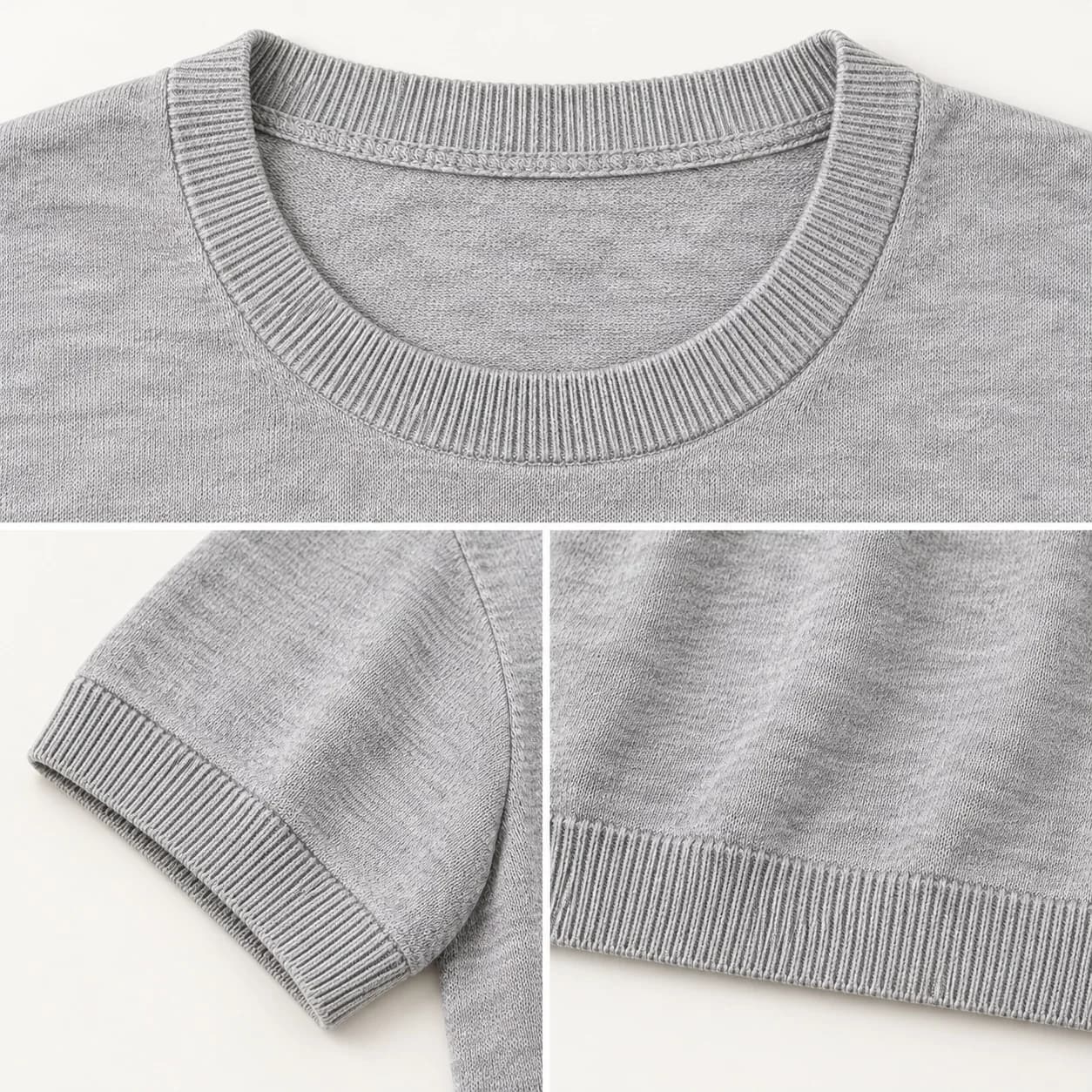 Men's Cotton-Linen Fine-Knit Crew Tee - trim reference (AI development concept)