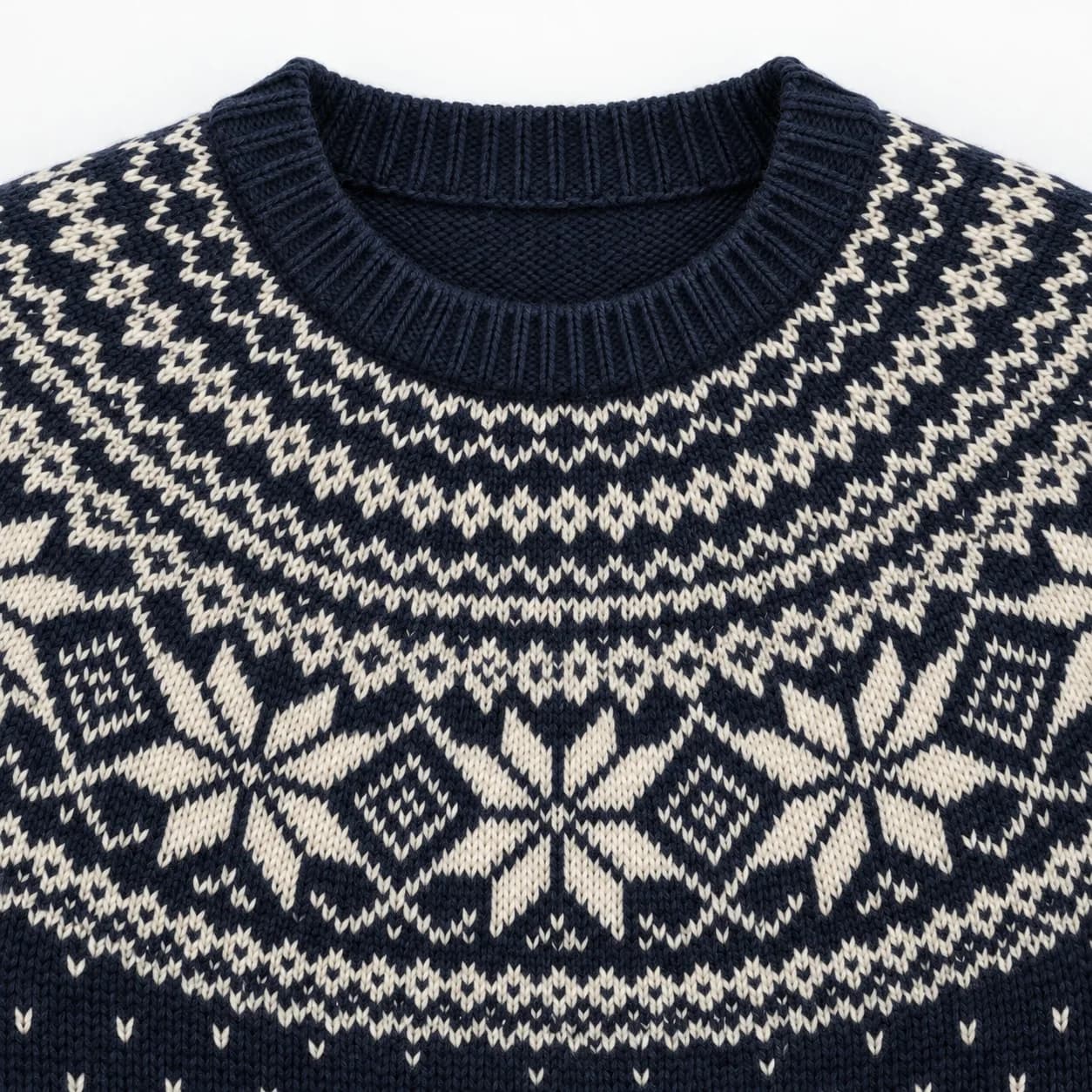 Men's Nordic Dotted Jacquard Crew Sweater - trim reference (AI development concept)