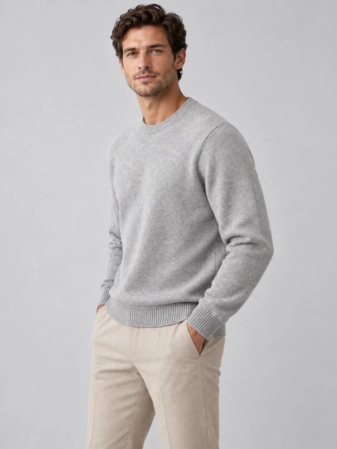 Mens Recycled-Cotton Crew Development - side reference (AI development concept)