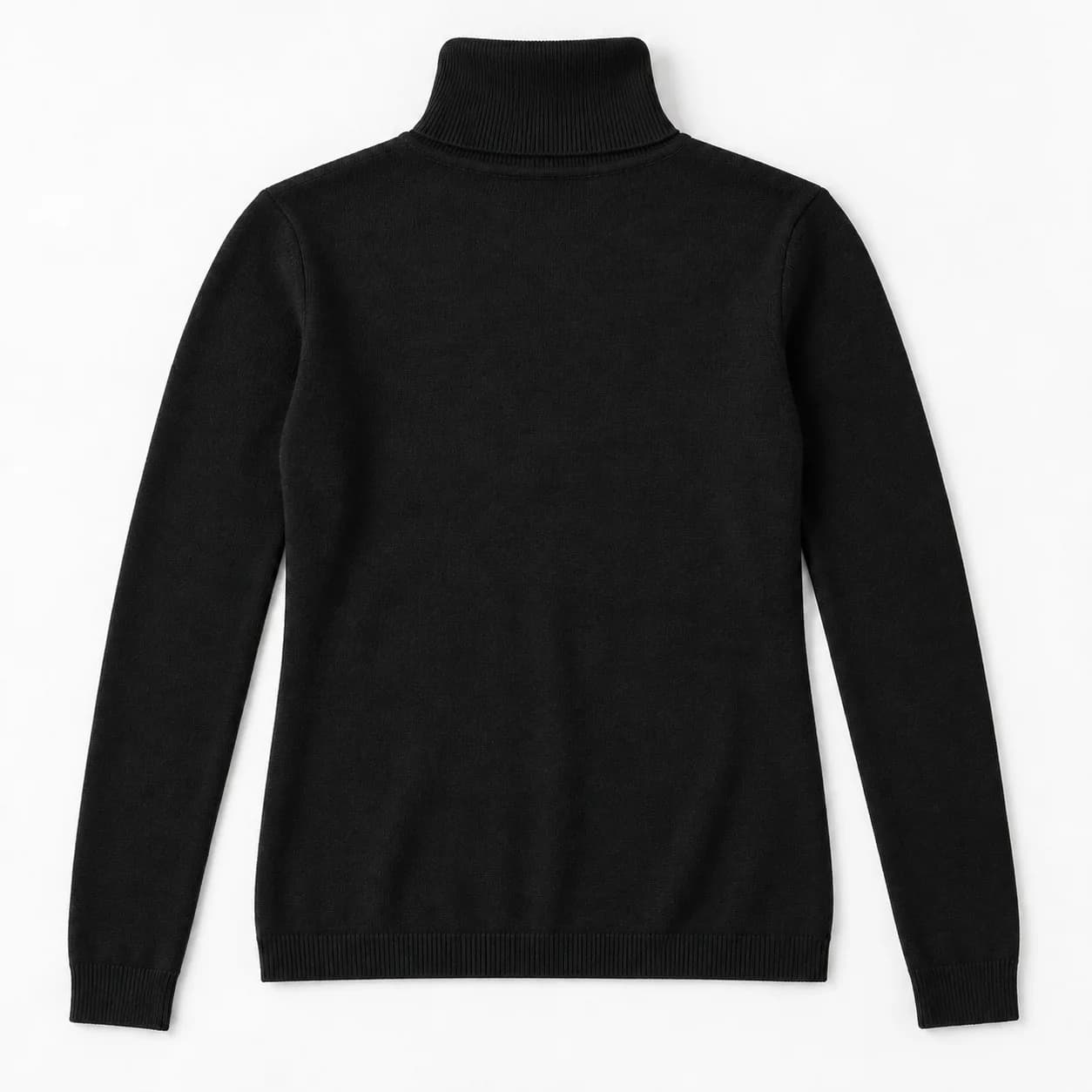 Women's Fine-Gauge Merino Roll-Neck Layering Top - back reference (AI development concept)