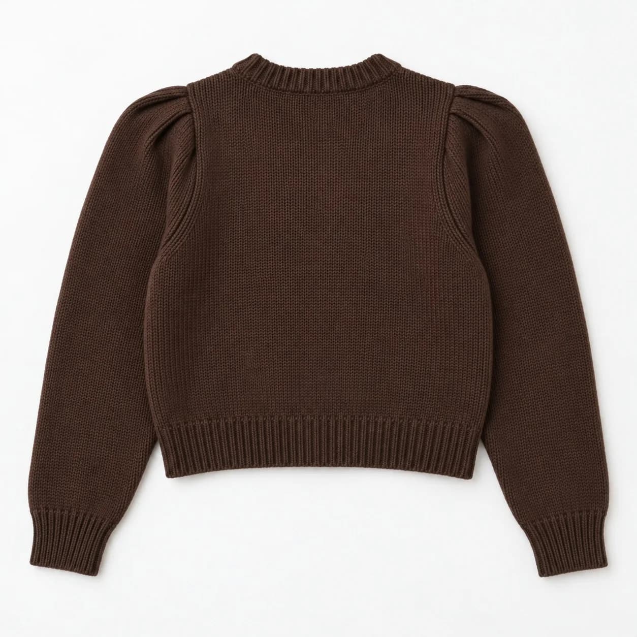Womens Sculpted-Shoulder Boxy Crew Sweater - back reference (AI development concept)
