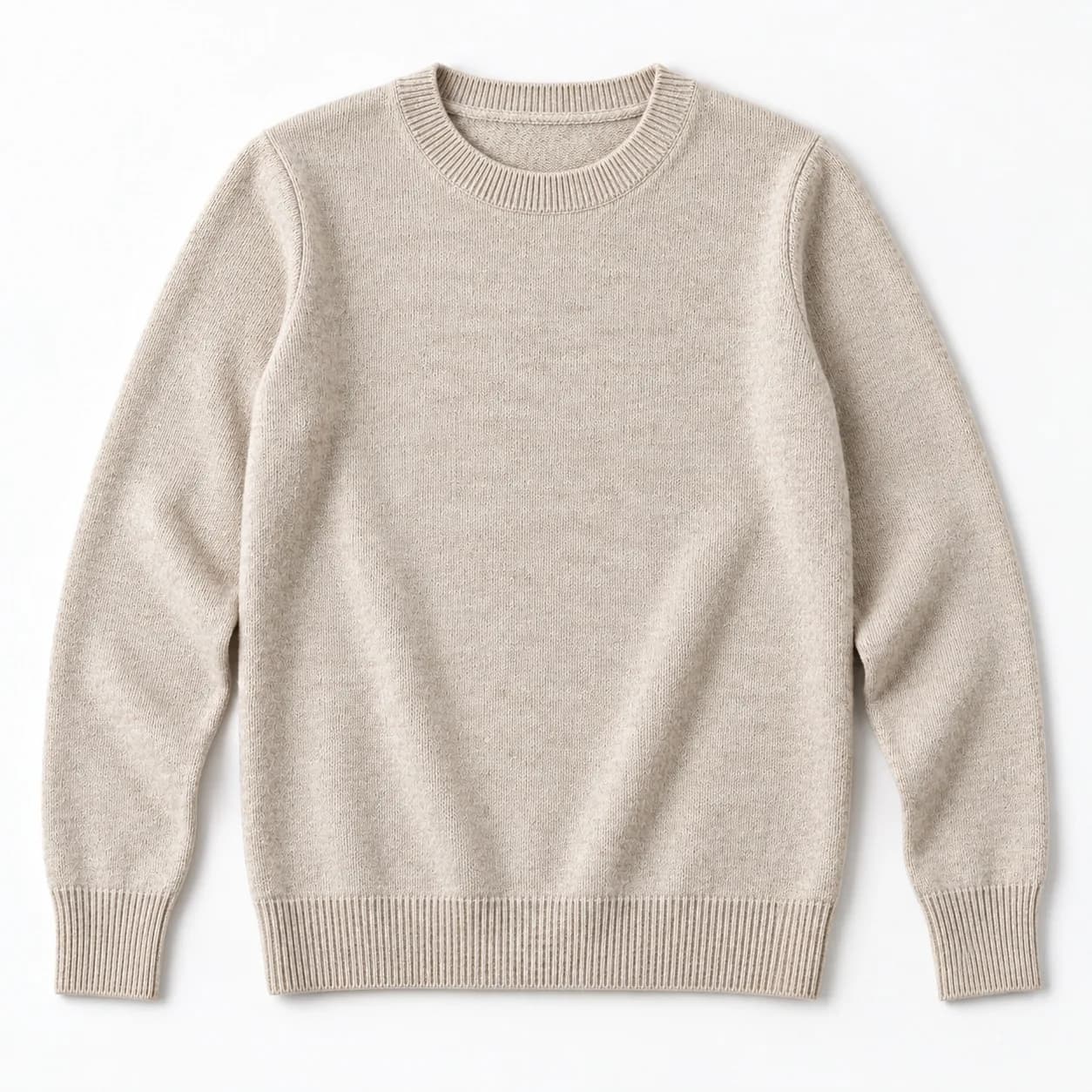 Women's Cotton-Cashmere Crew-Neck Sweater - texture reference (AI development concept)
