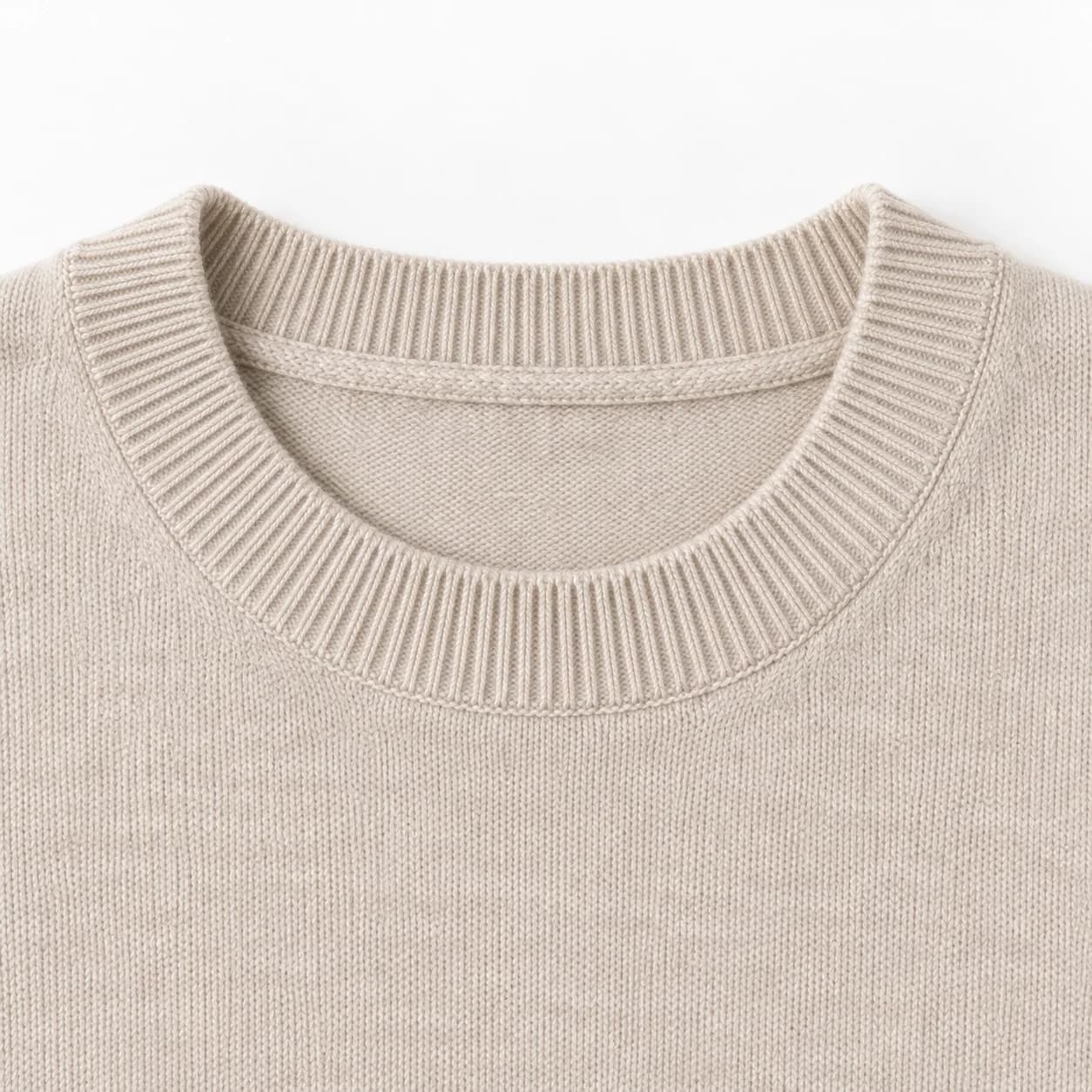 Women's Cotton-Cashmere Crew-Neck Sweater - trim reference (AI development concept)