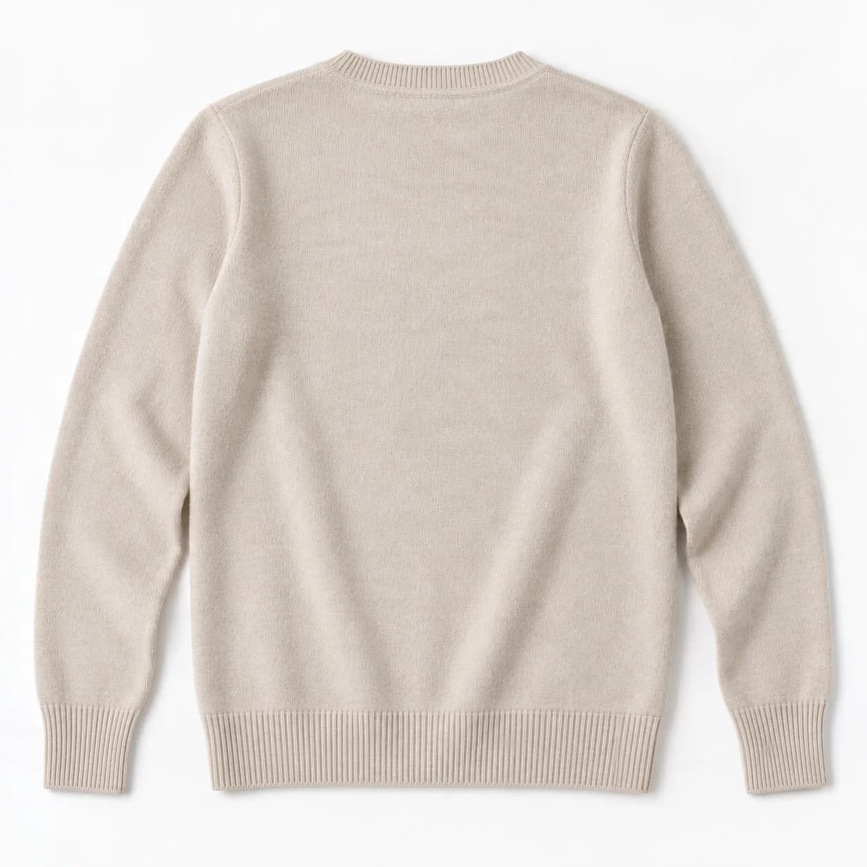 Women's Cotton-Cashmere Crew-Neck Sweater - back reference (AI development concept)