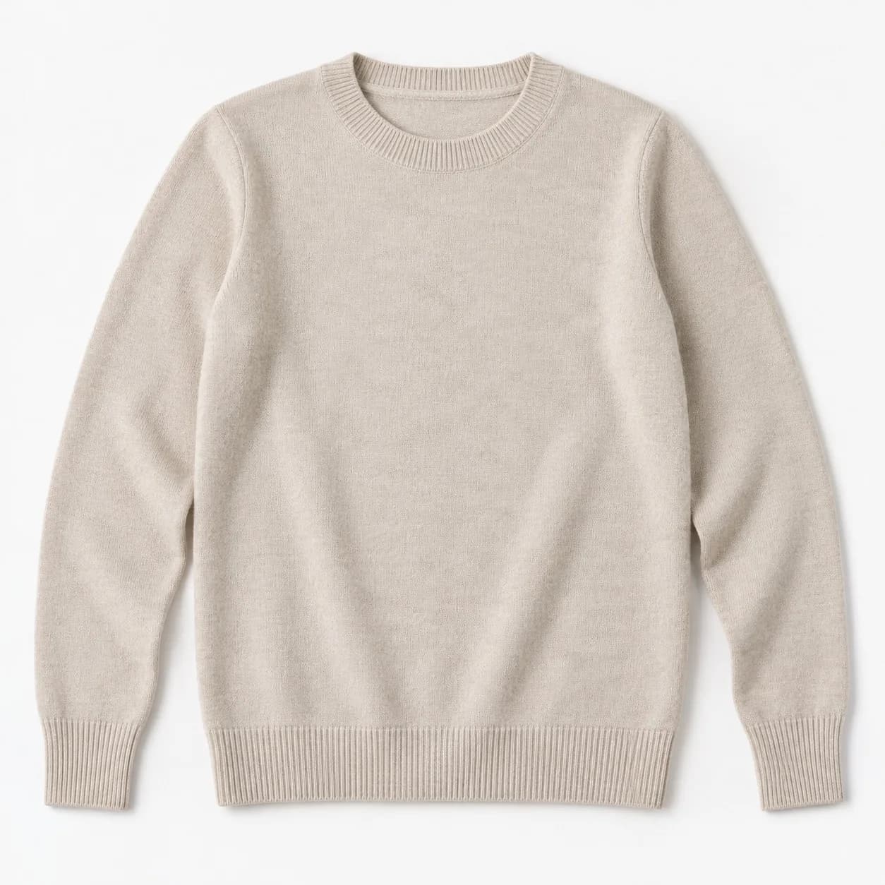 Women's Cotton-Cashmere Crew-Neck Sweater - front reference (AI development concept)