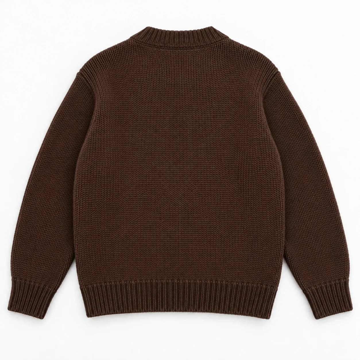 Women's Chunky Argyle Intarsia Crew-Neck Sweater - back reference (AI development concept)