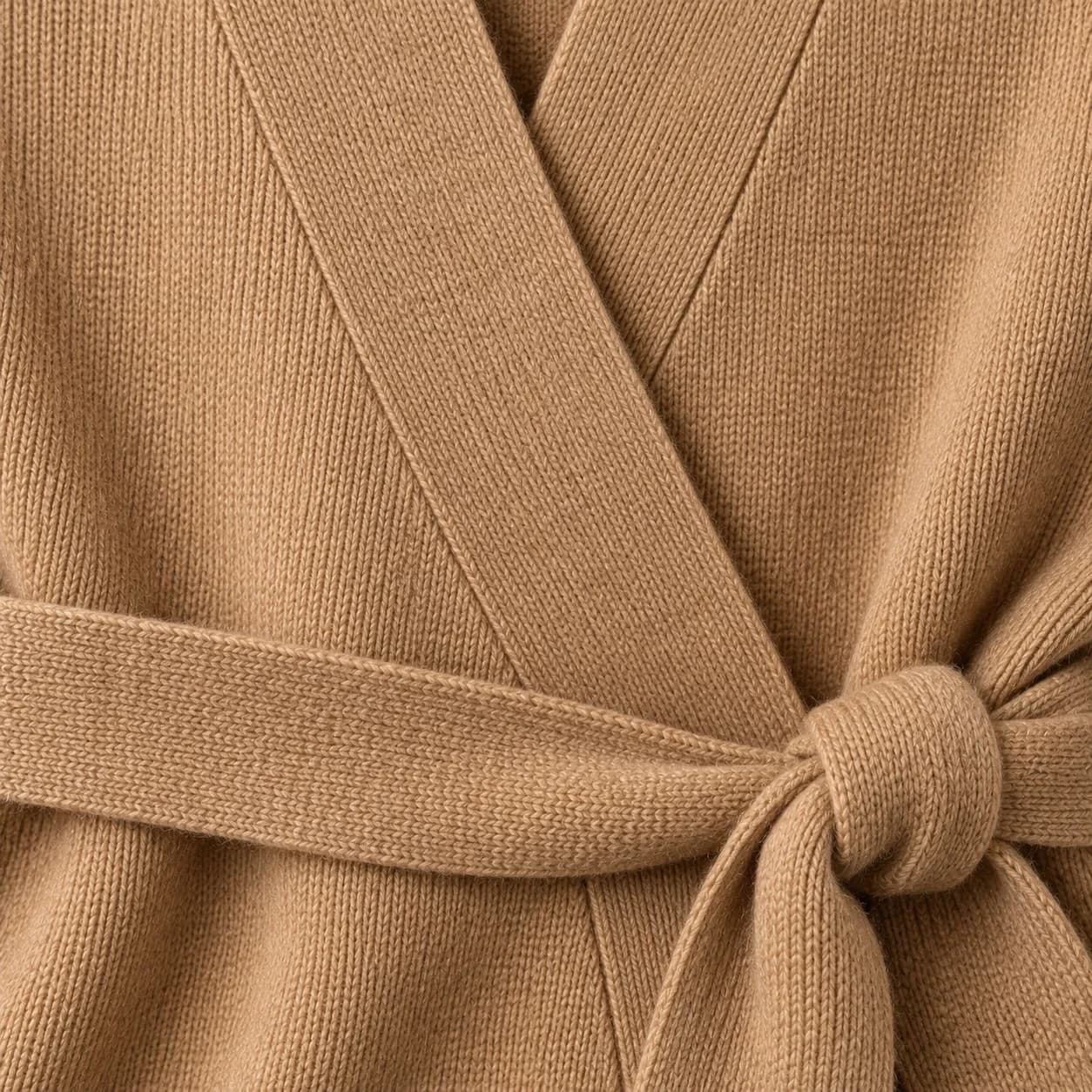 Women's Fine-Gauge Belted Wrap Cardigan - texture reference (AI development concept)