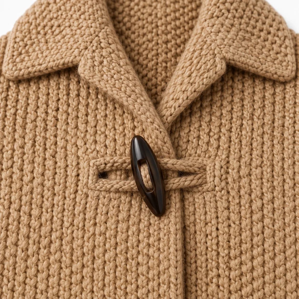 Women's Chunky Toggle-Fastening Knit Coatigan - trim reference (AI development concept)