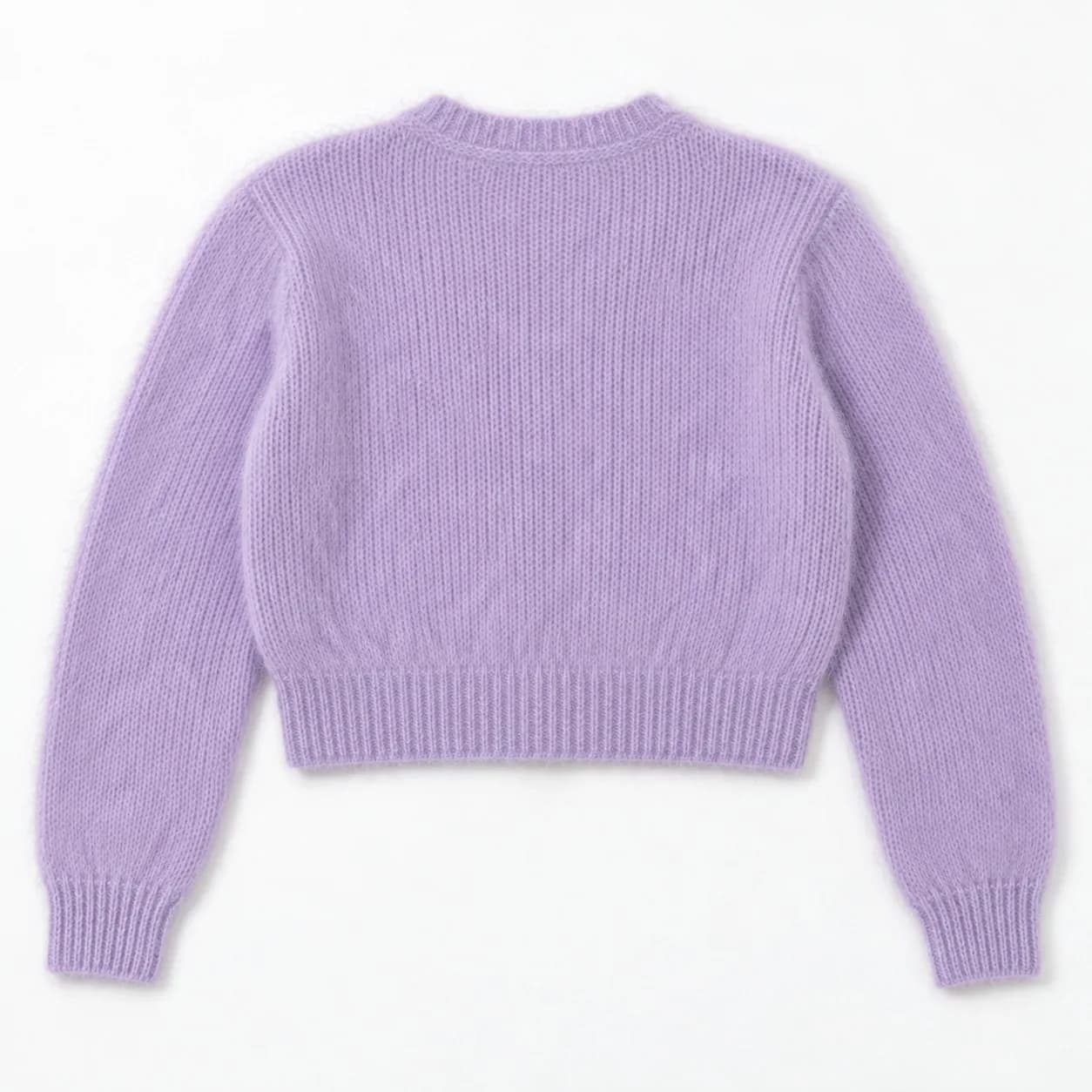 Women's Cropped Mohair-Blend Button Cardigan - back reference (AI development concept)