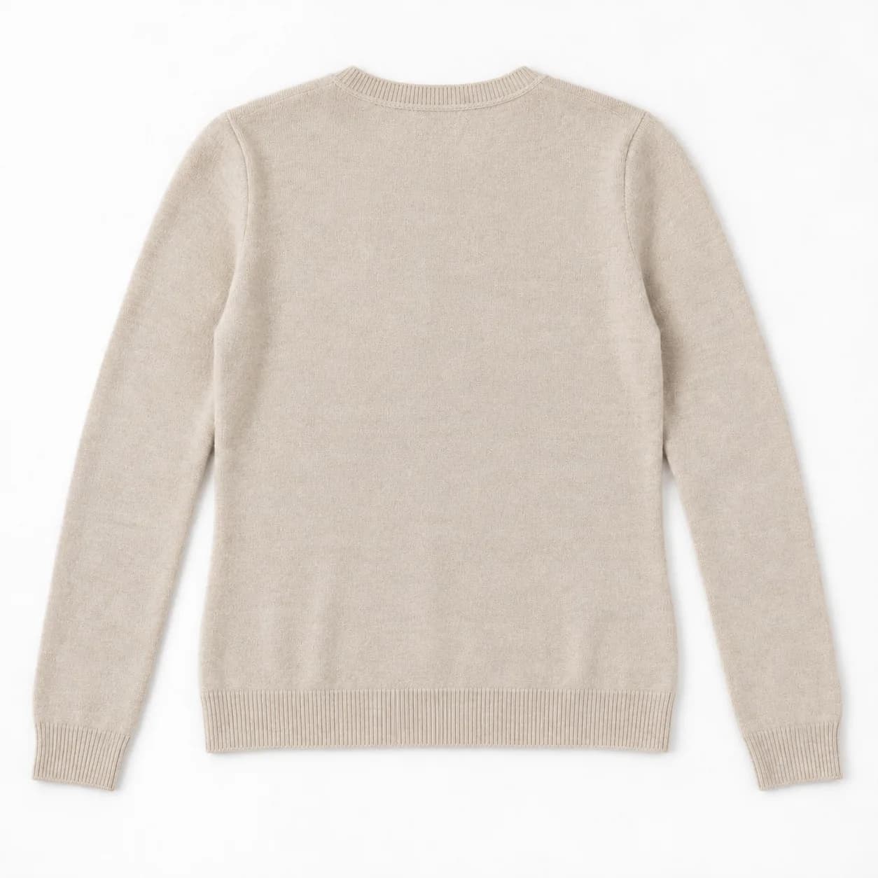 Women's Cotton-Cashmere Crew-Neck Cardigan - back reference (AI development concept)