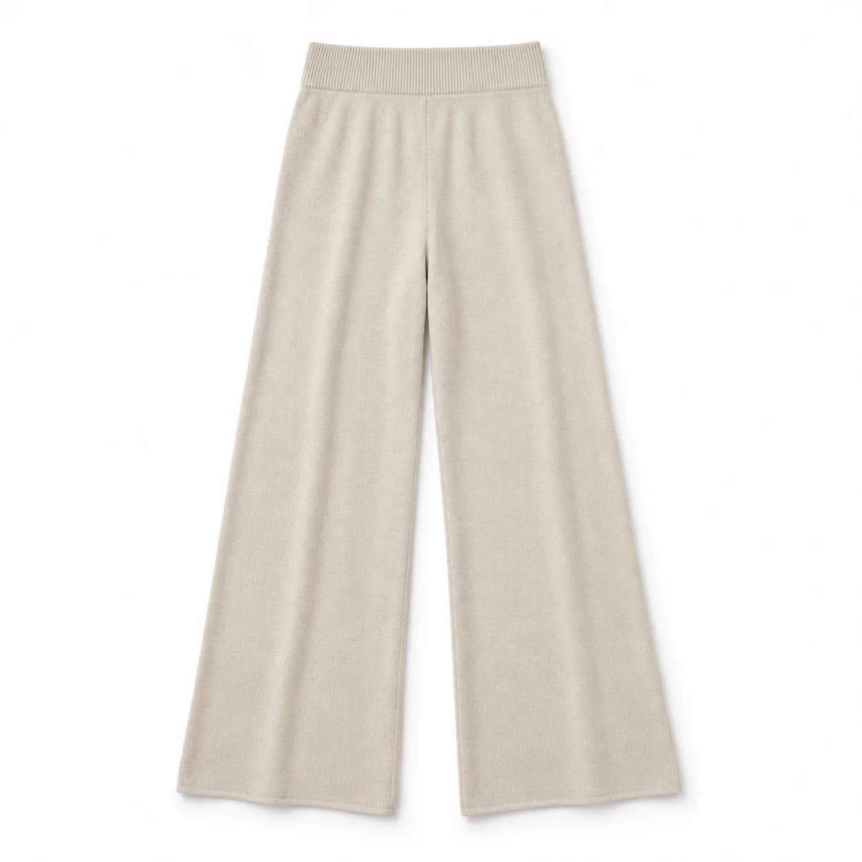 Women's Fine-Gauge Cashmere-Blend Wide-Leg Trouser Development - back reference (AI development concept)