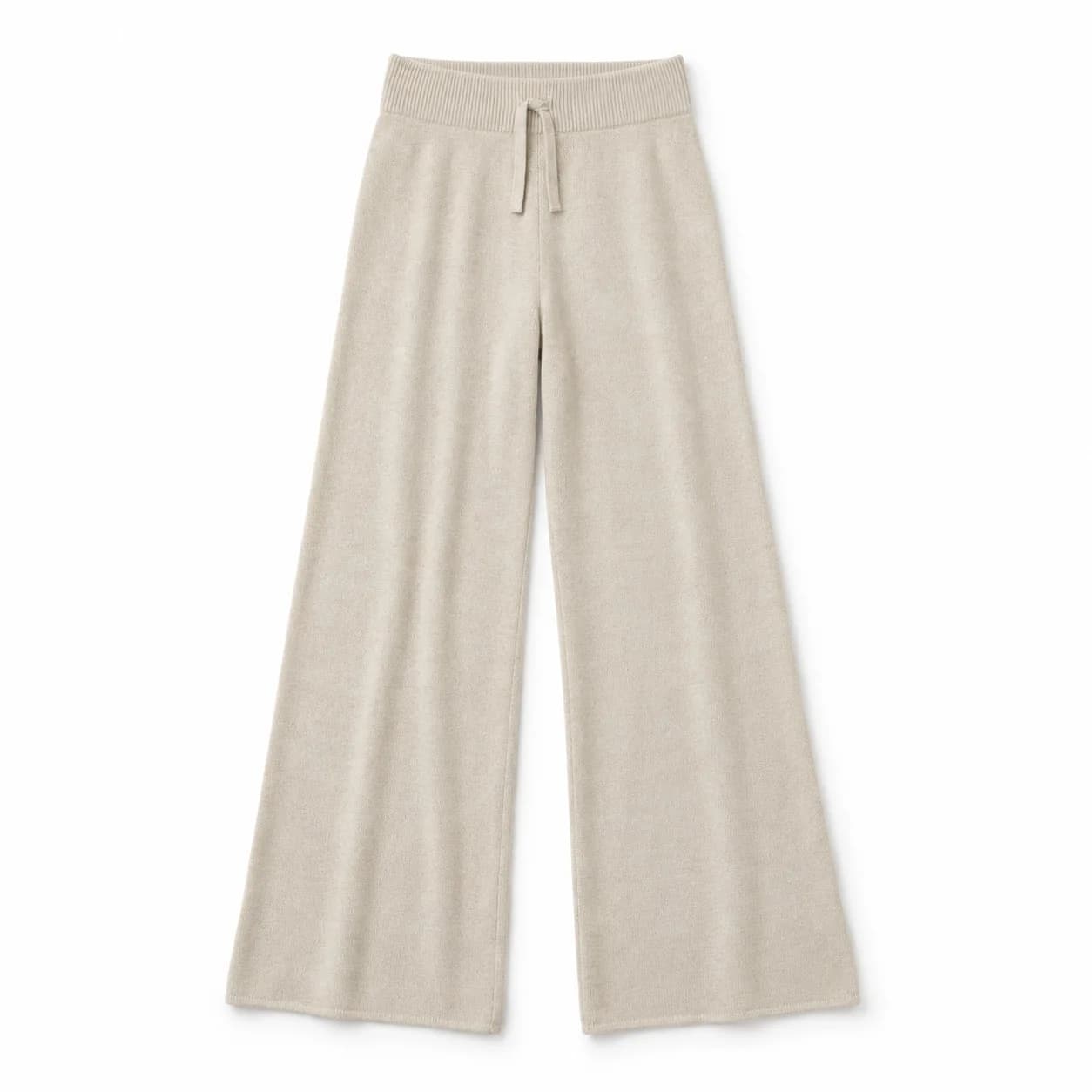 Women's Fine-Gauge Cashmere-Blend Wide-Leg Trouser Development - front reference (AI development concept)