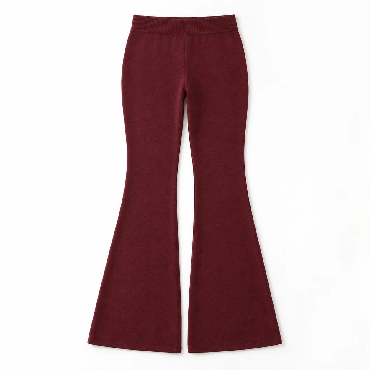 Women's High-Waist Knit Flare Trousers - front reference (AI development concept)