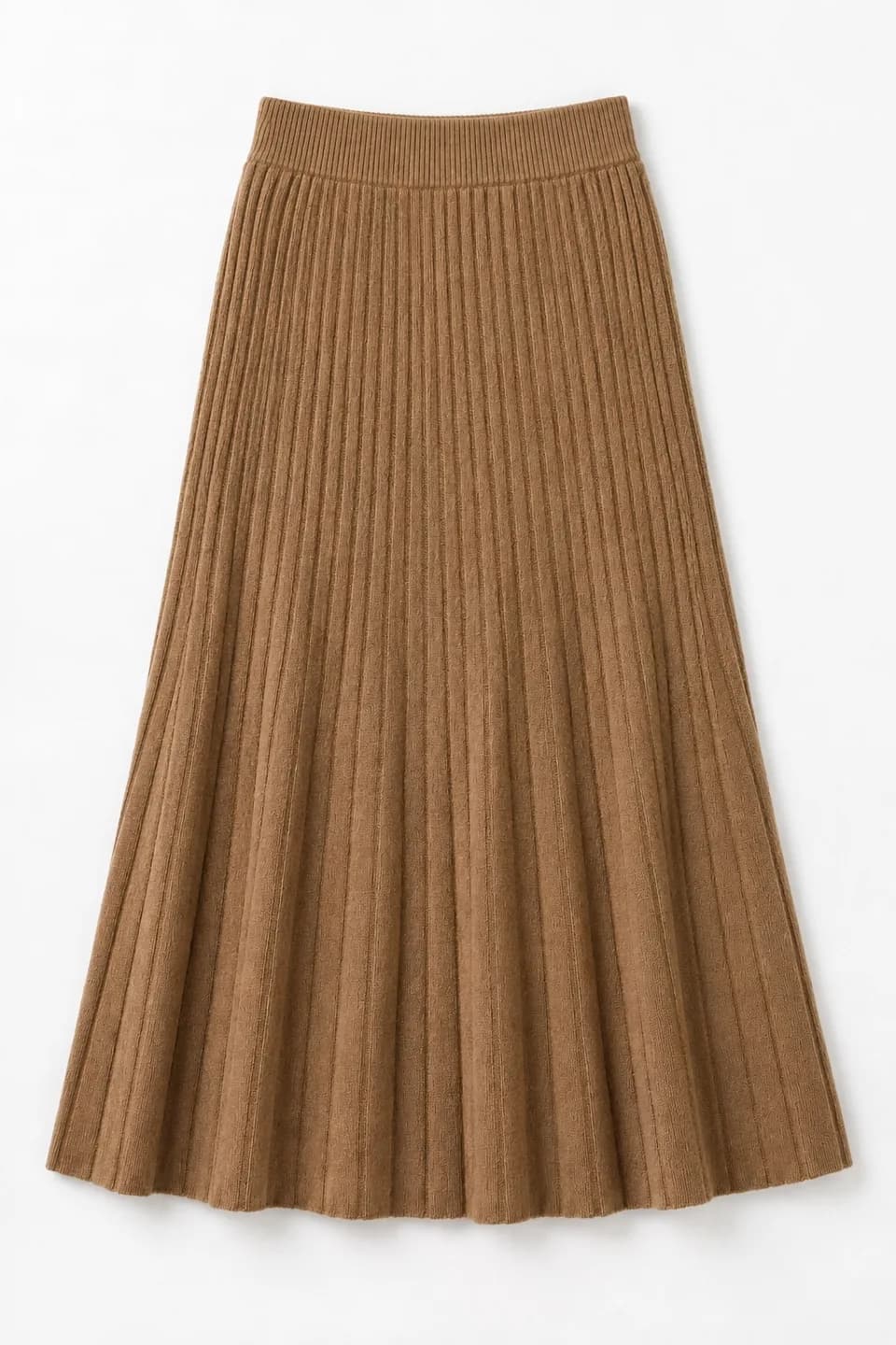 Women's Rib-Knit A-Line Midi Skirt - back reference (AI development concept)