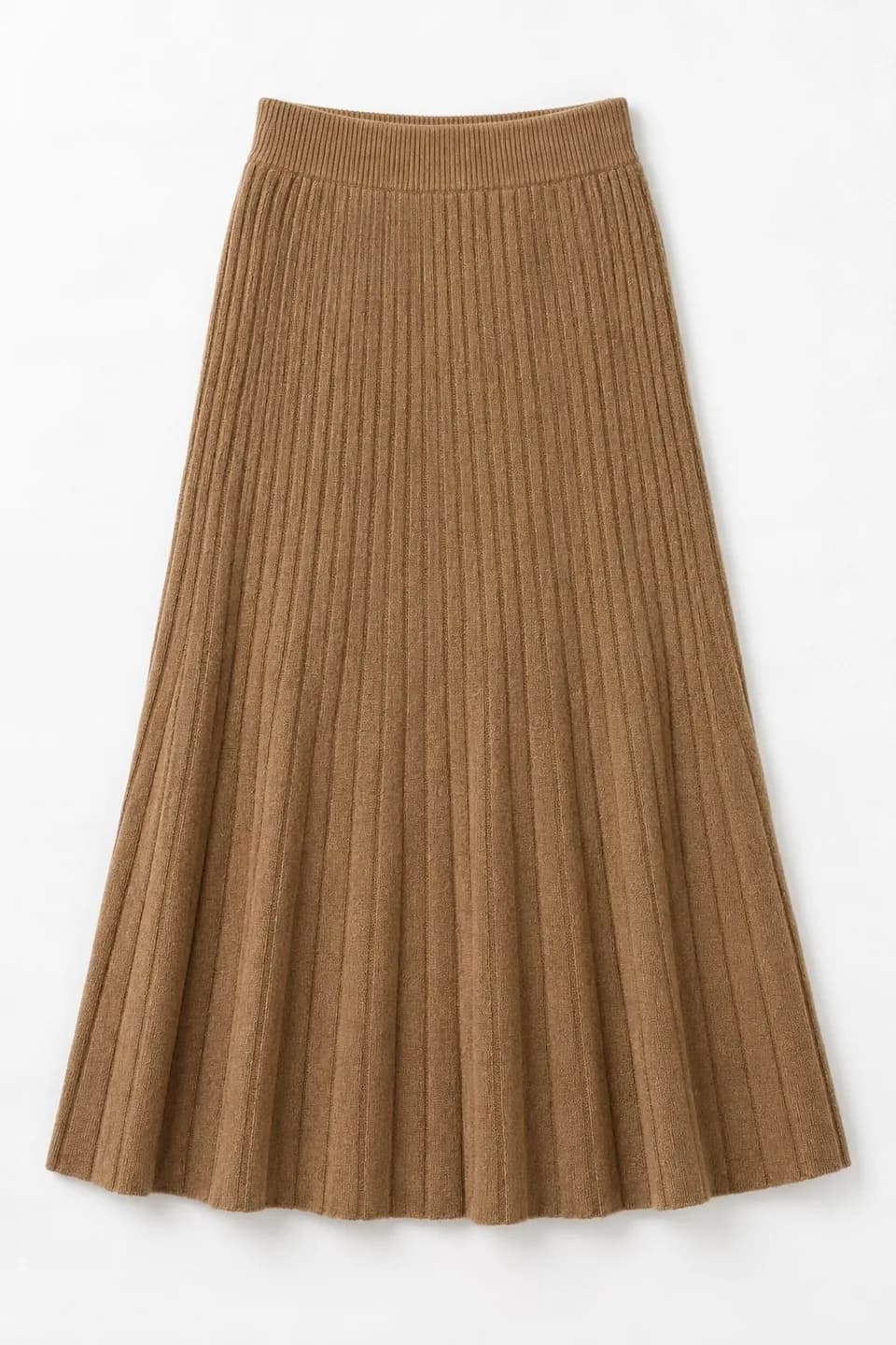 Women's Rib-Knit A-Line Midi Skirt - front reference (AI development concept)