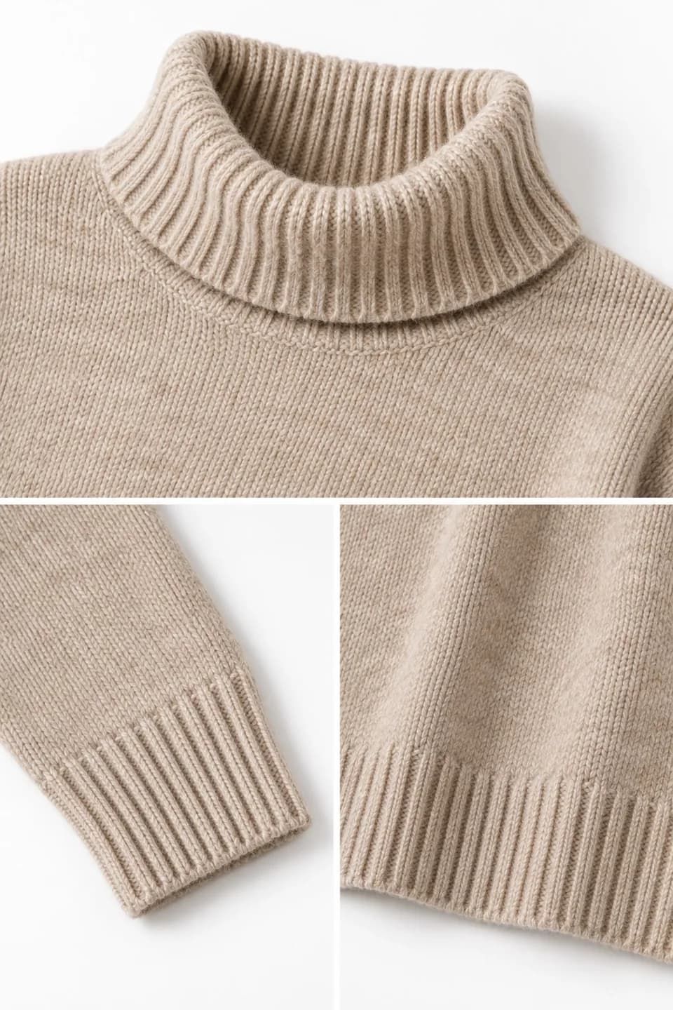 Women's Relaxed Turtleneck Sweater Dress - trim reference (AI development concept)