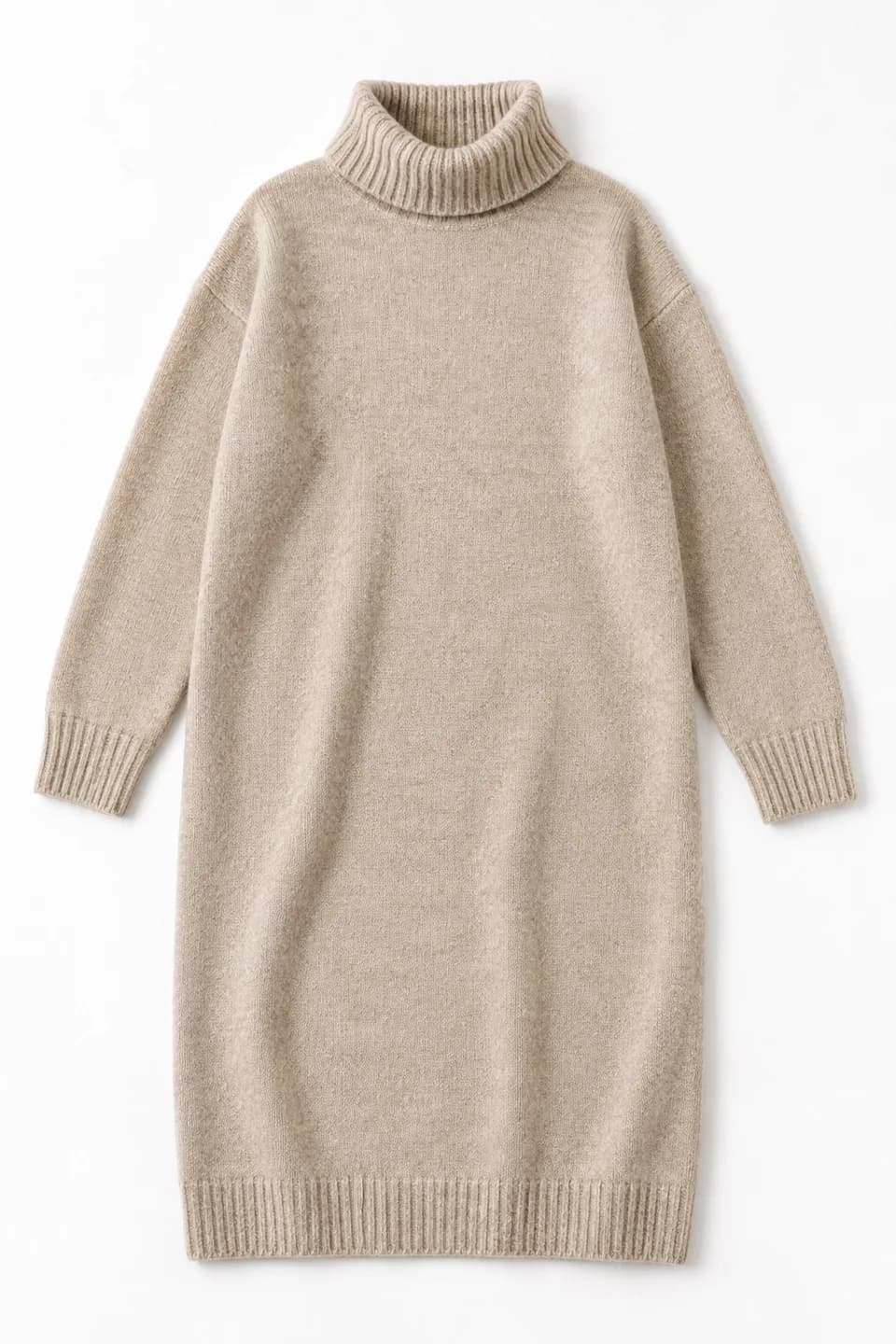 Women's Relaxed Turtleneck Sweater Dress - front reference (AI development concept)
