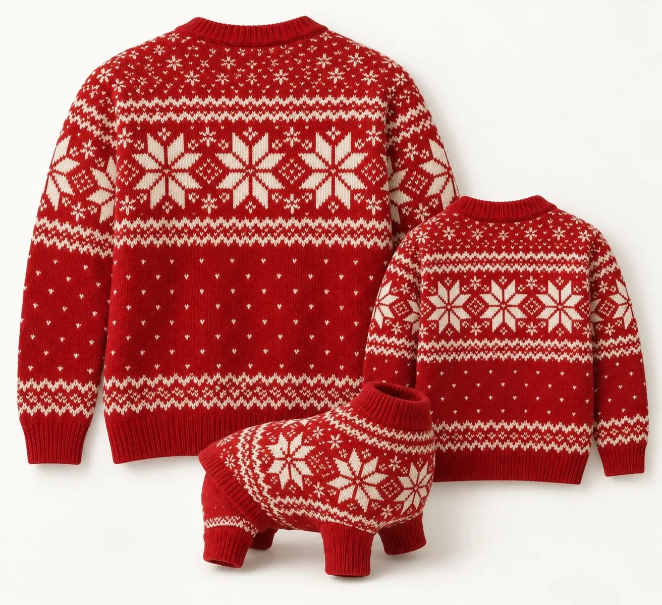 Family Fair Isle Holiday Knitwear Programme - back reference (AI development concept)