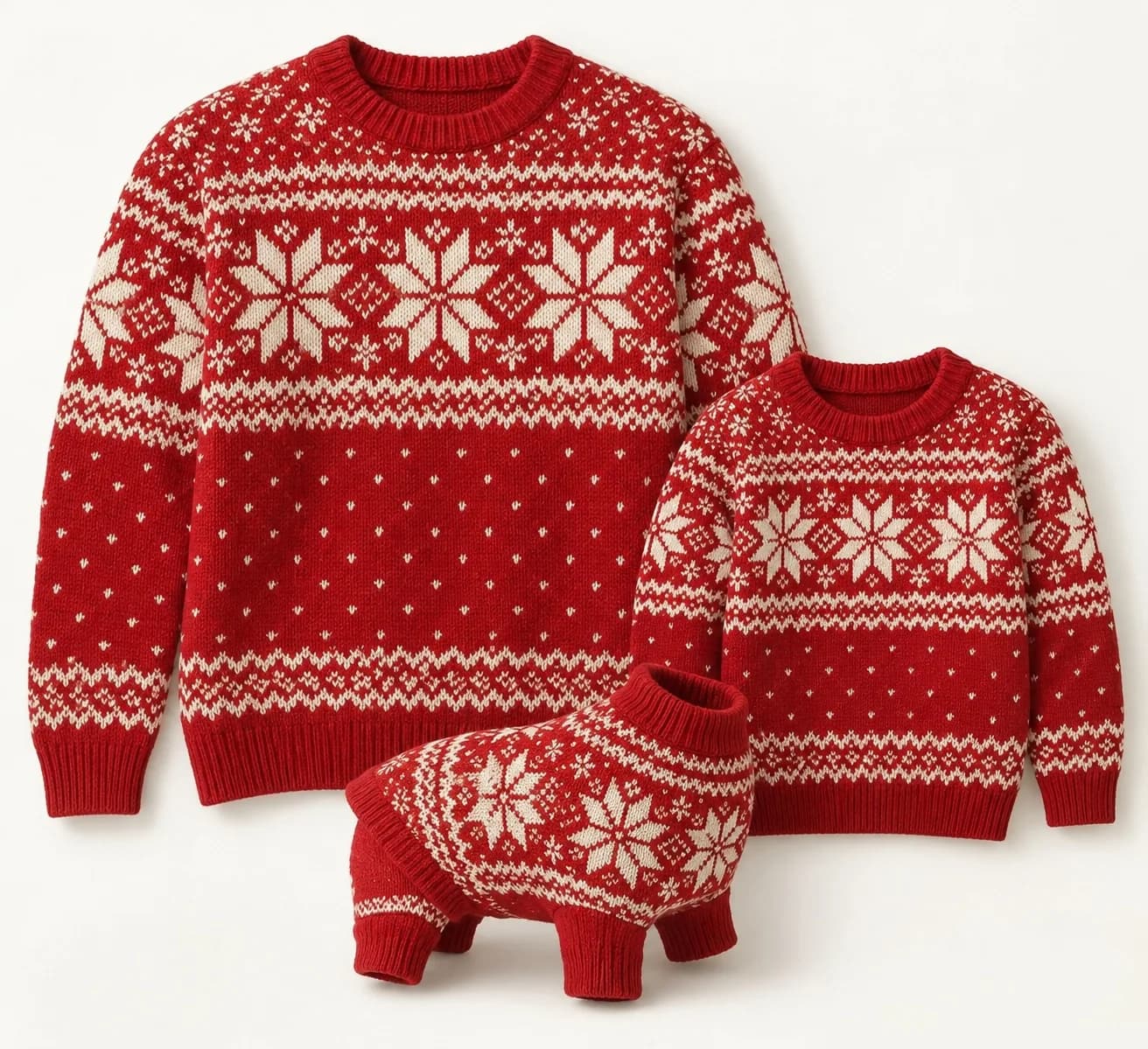 Family Fair Isle Holiday Knitwear Programme - front reference (AI development concept)