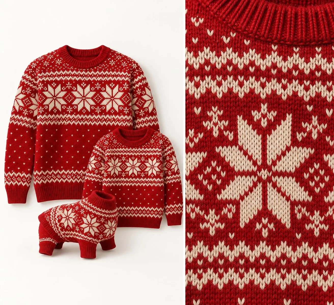 Family Fair Isle Holiday Knitwear Programme - texture reference (AI development concept)