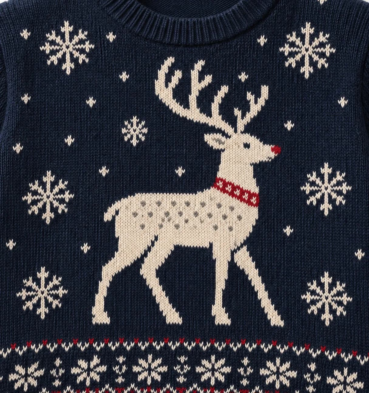 Reindeer Intarsia Holiday Crew Sweater - texture reference (AI development concept)