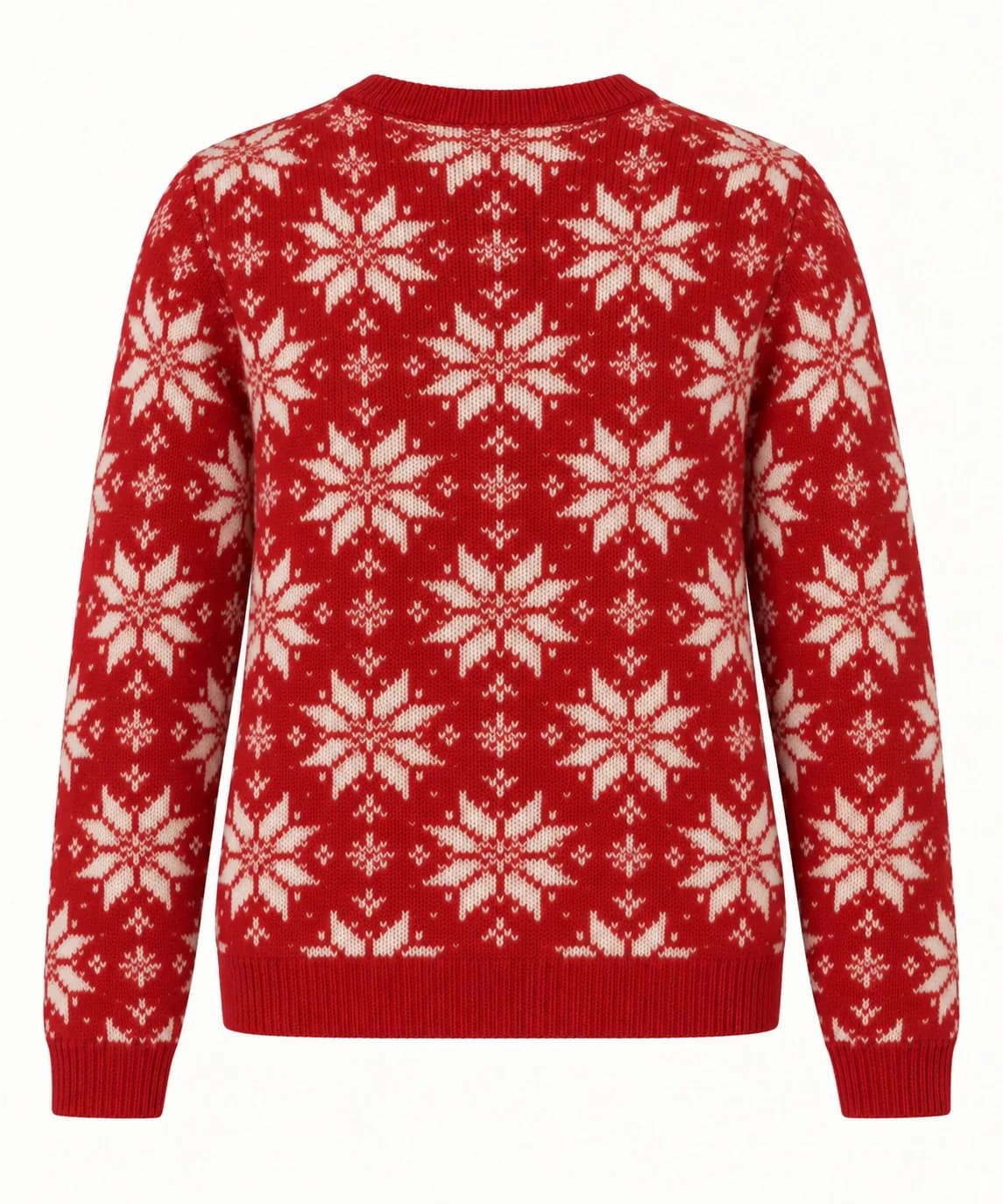 Nordic Snowflake Button Cardigan - back reference (AI development concept)