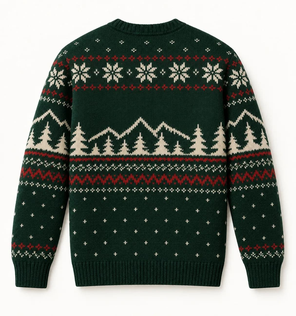 Corporate Holiday Logo Knit Sweater - back reference (AI development concept)