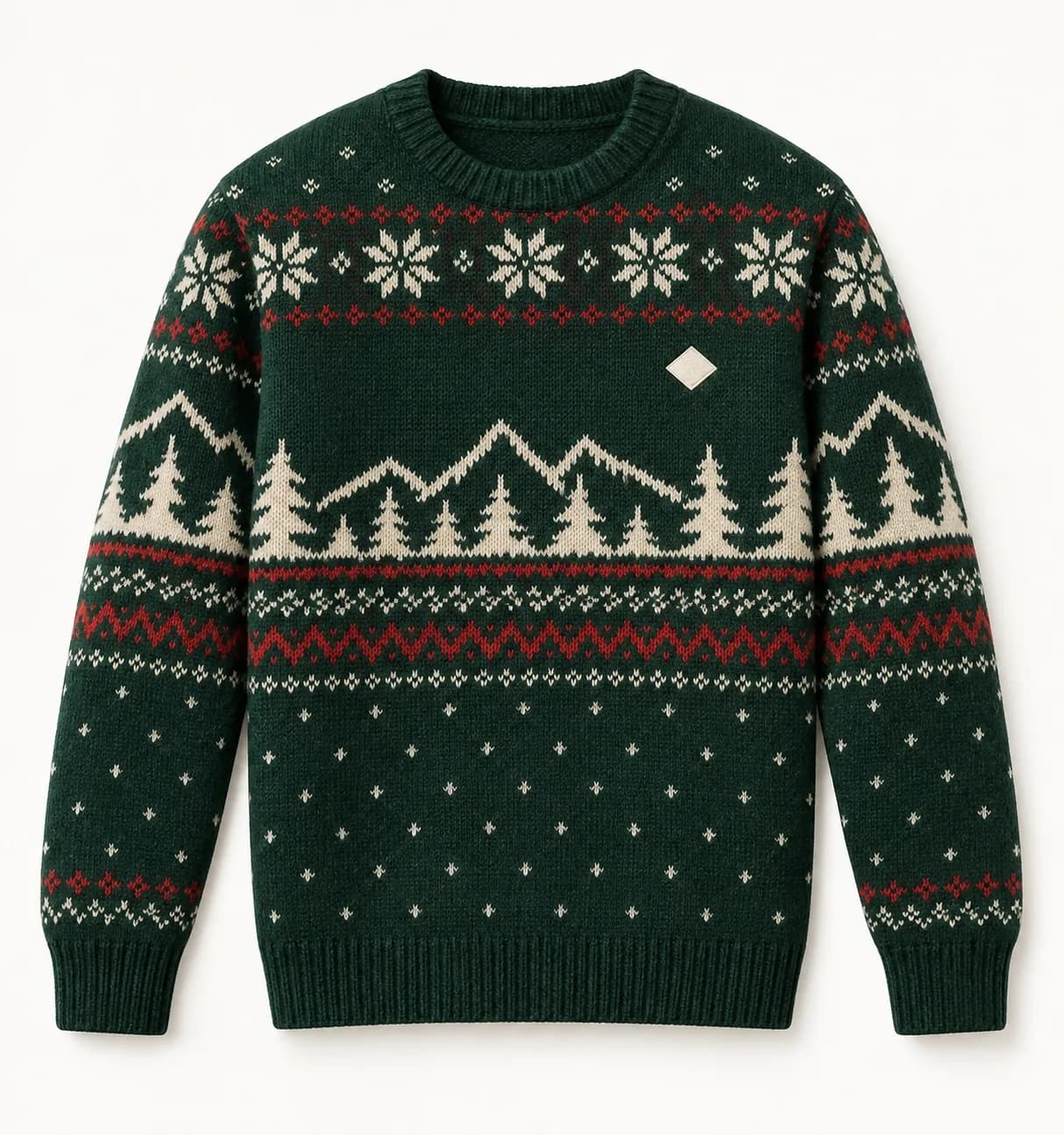 Corporate Holiday Logo Knit Sweater - front reference (AI development concept)