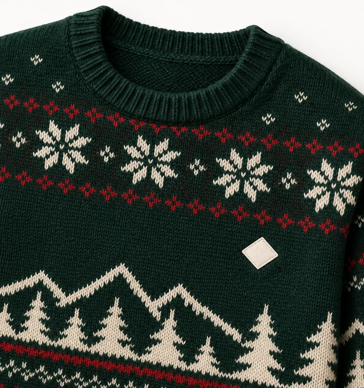 Corporate Holiday Logo Knit Sweater - trim reference (AI development concept)