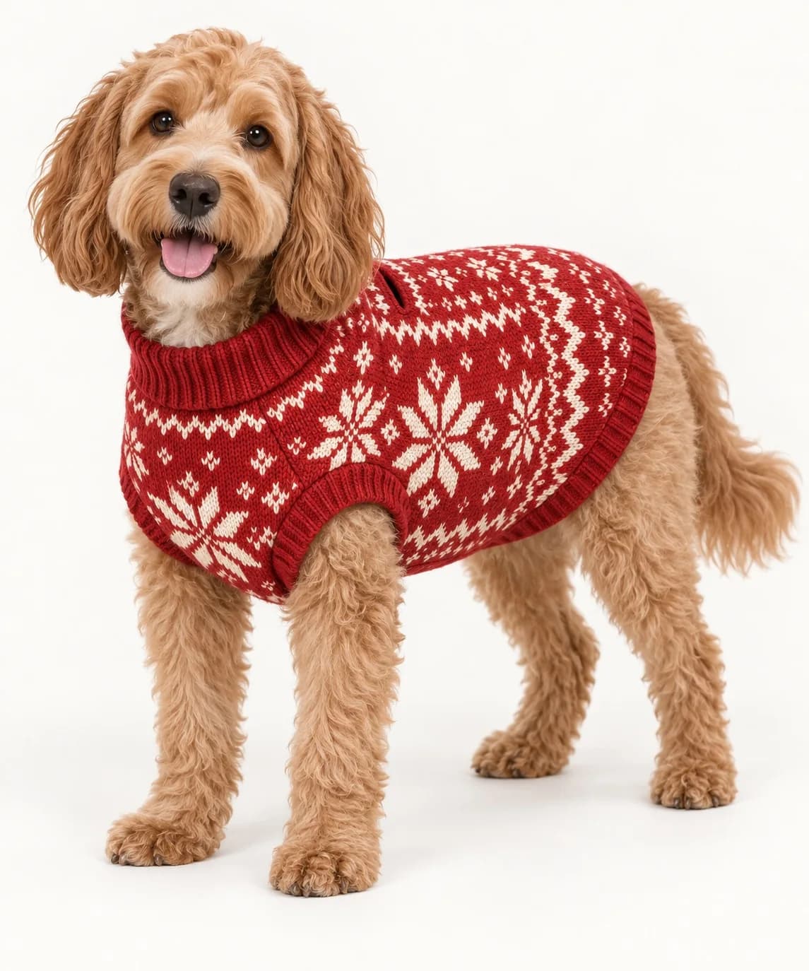 Dog Holiday Jacquard Sweater - model or use reference (AI development concept)