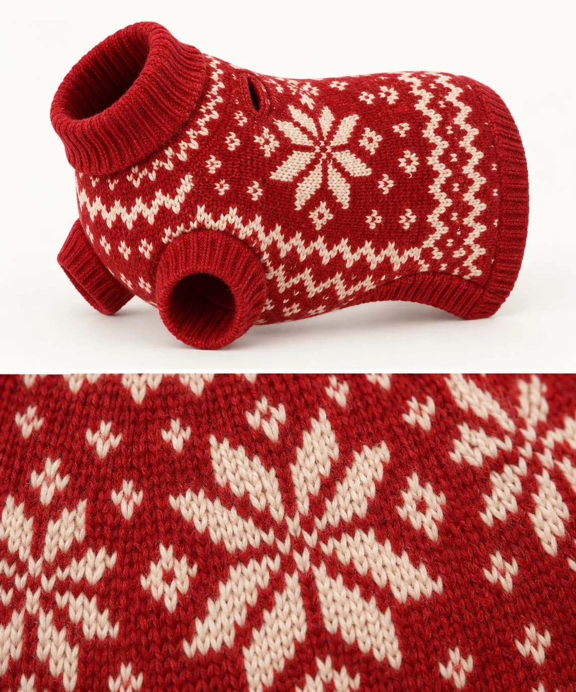 Dog Holiday Jacquard Sweater - texture reference (AI development concept)