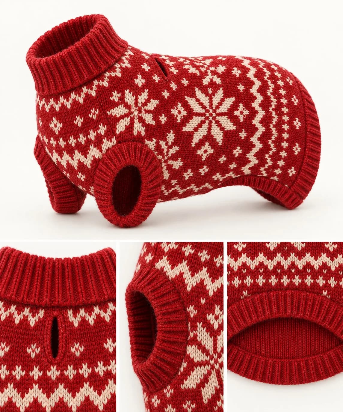 Dog Holiday Jacquard Sweater - trim reference (AI development concept)