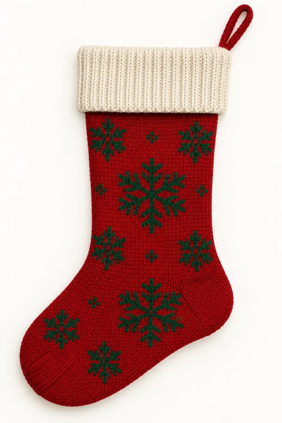 Personalised Knit Holiday Stocking - back reference (AI development concept)