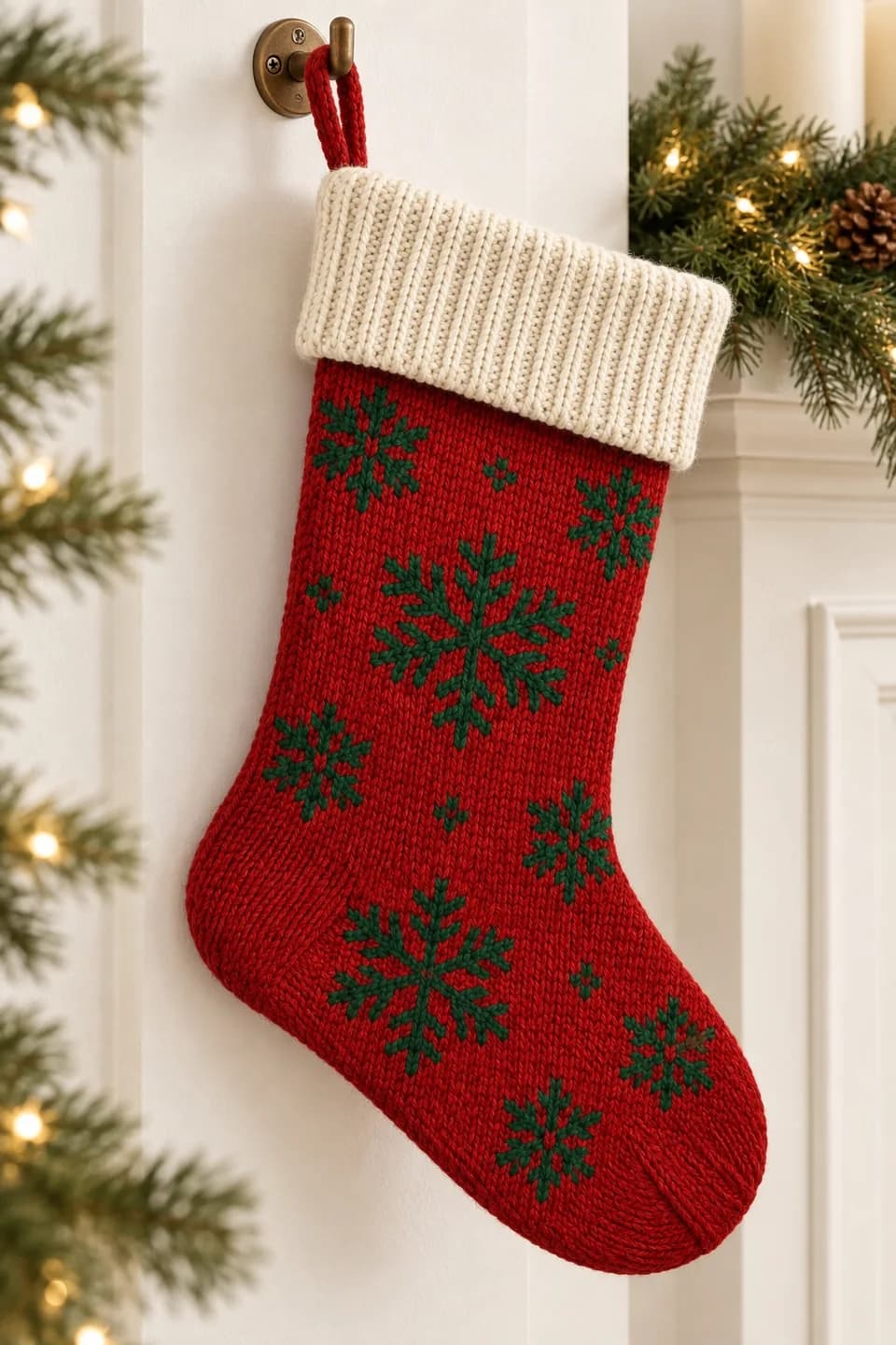 Personalised Knit Holiday Stocking - side reference (AI development concept)
