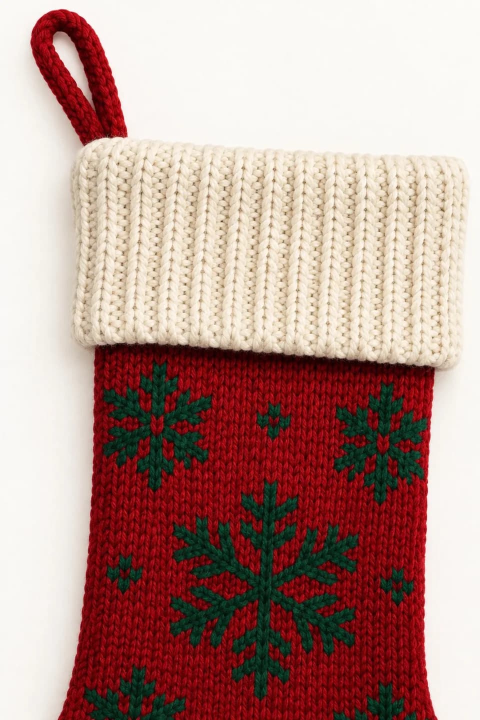 Personalised Knit Holiday Stocking - trim reference (AI development concept)