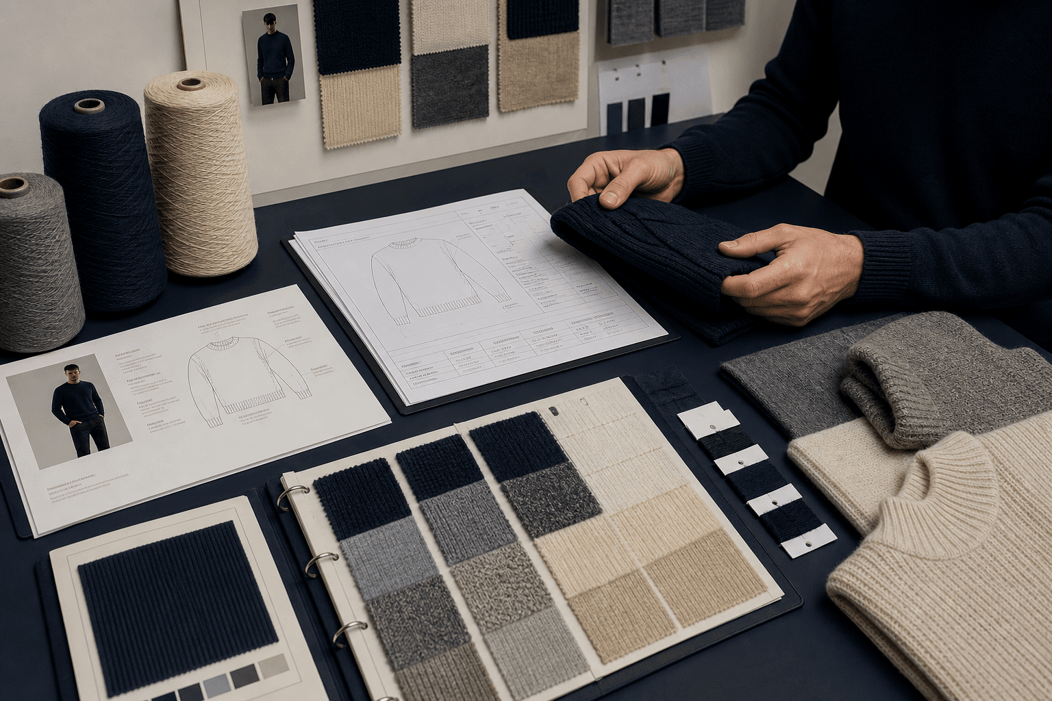 OEM/ODM Knitwear Process resource cover image for B2B knitwear buyers.