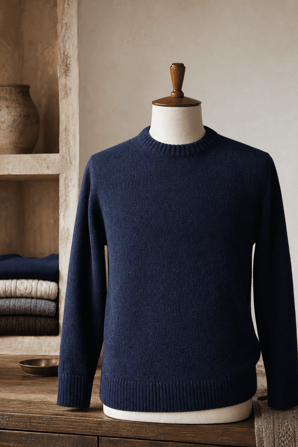 Wool Blend Crew Neck Sweater Program Cover
