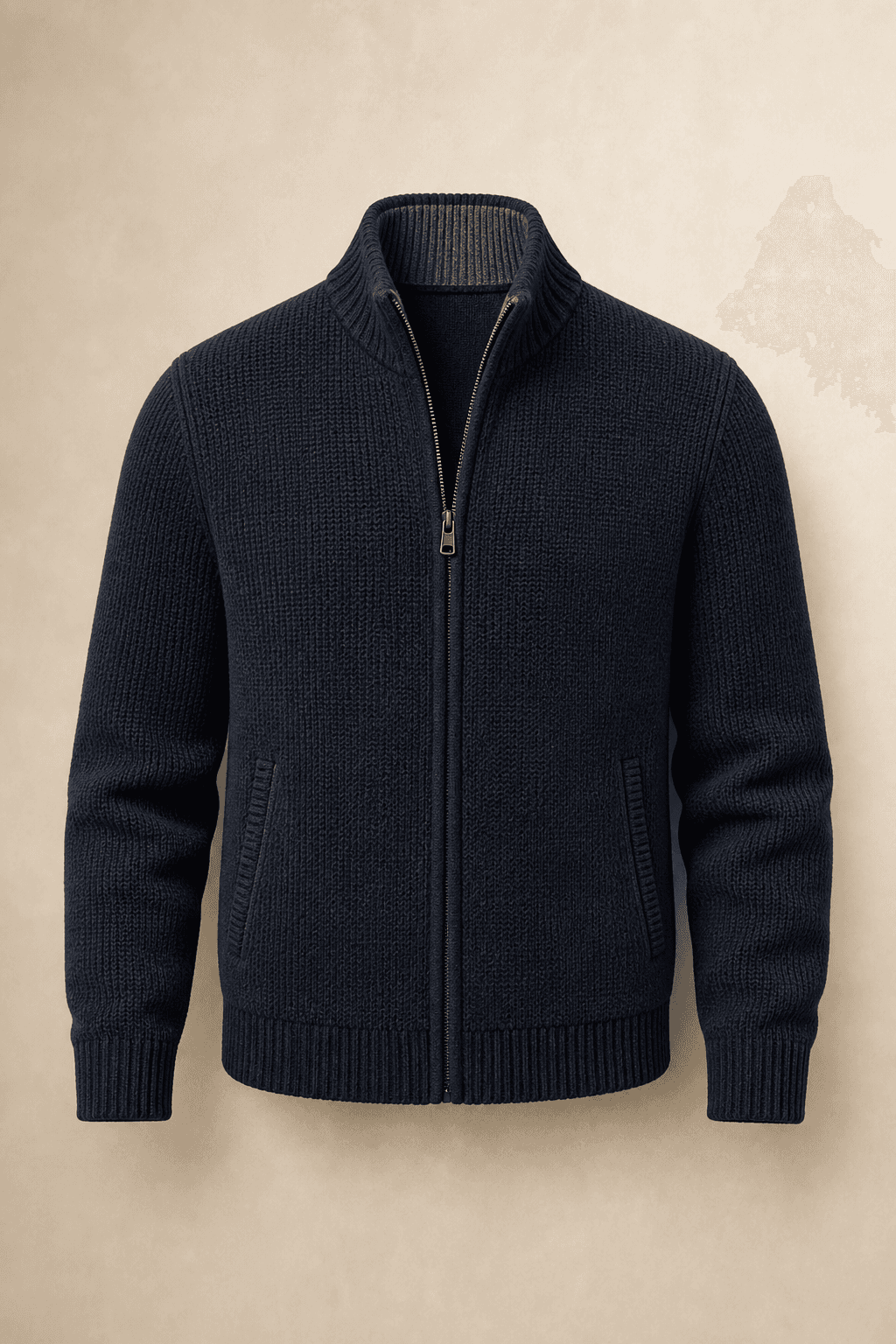 Men's Hybrid Knit Jacket main product image for B2B knitwear sourcing.