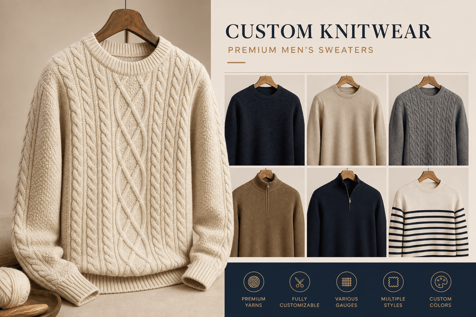Men's sweater product category visual.