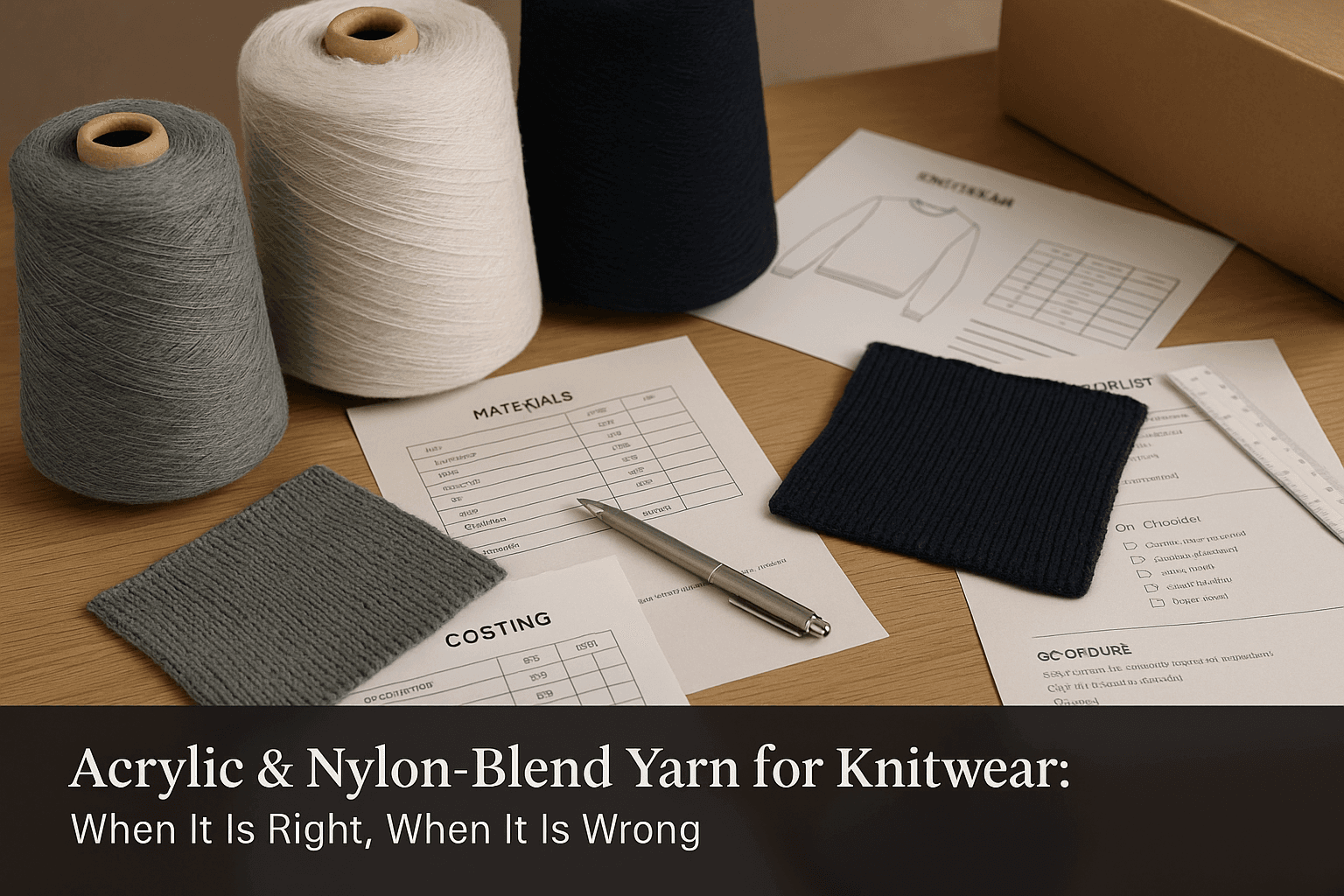Acrylic & Nylon-Blend Yarn for Knitwear: When It Is Right, When It Is Wrong buyer guide cover image