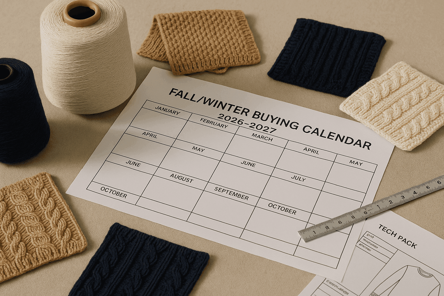 Fall/Winter 2026-2027 Knitwear Buying Calendar for B2B Brands buyer guide cover image