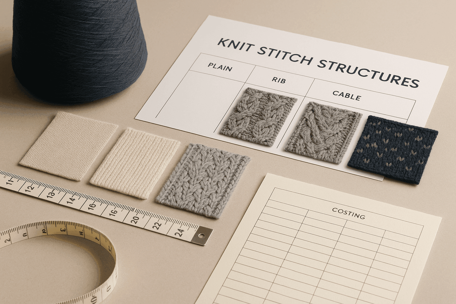 Knit Stitch Structures Buyer Guide: Plain, Rib, Cable, Jacquard buyer guide cover image
