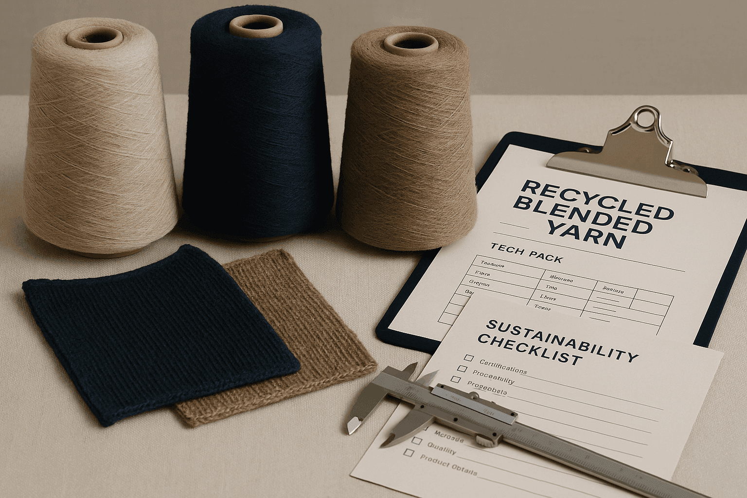 Recycled Blended Yarn for Knitwear: rPET, rPA, Recycled Wool — What Actually Works buyer guide cover image