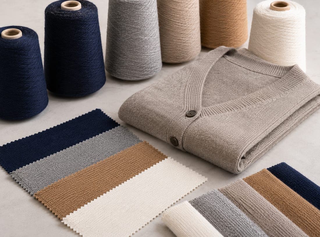 Acrylic Blend Knitwear — yarn and knit material for custom knitwear