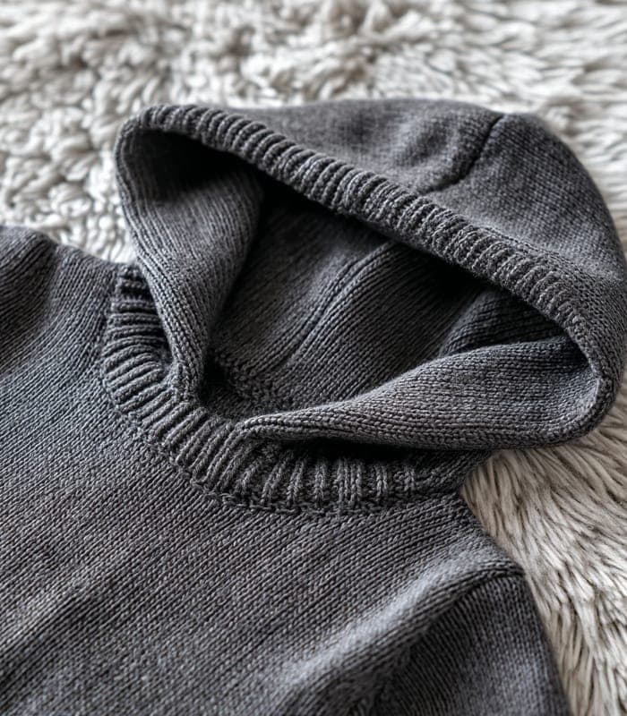 Baby Merino Wool Hooded Sweater with Ear Accents — view 5