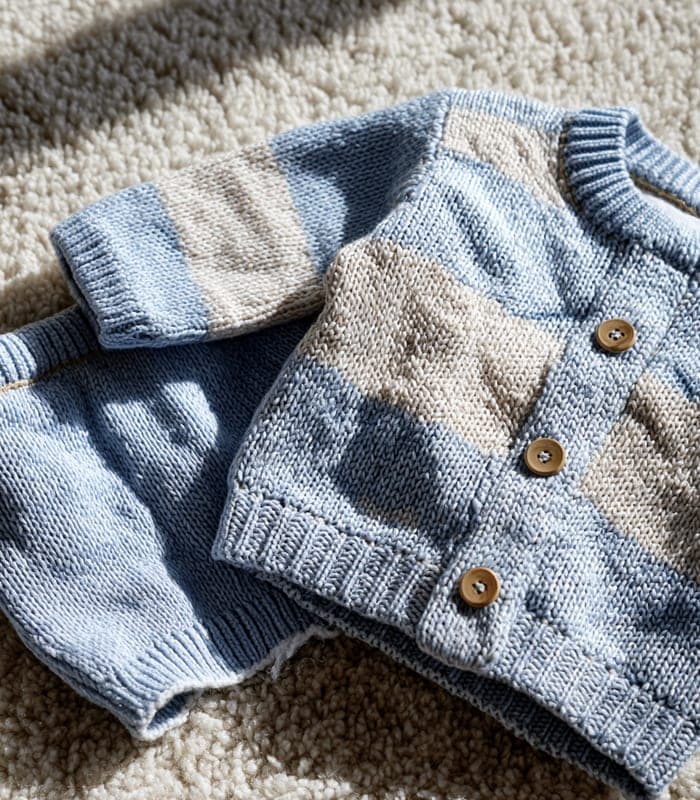 Baby Two-Piece Knit Set with Geometric Patterns — view 6