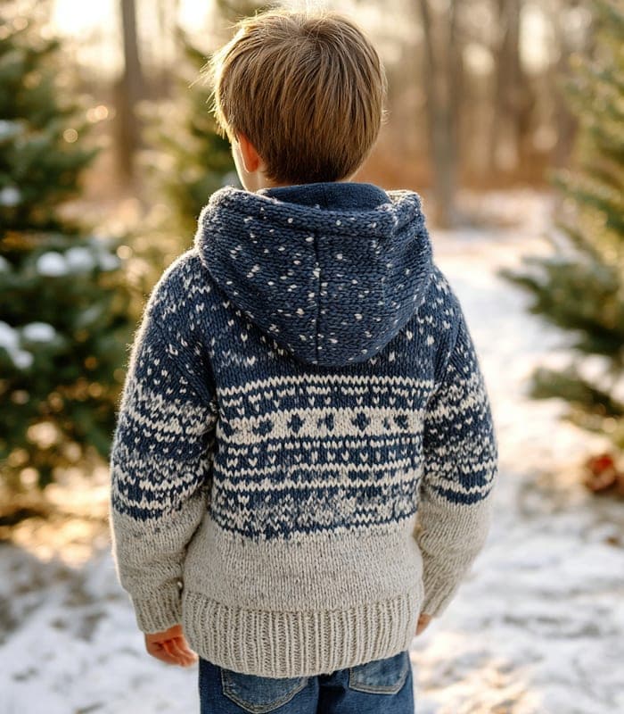 Kids' Cable-Knit Cashmere Hoodie — view 5
